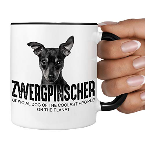Zwergpinscher Pinscher Official Dog cool Tasse Kaffee lustig Kaffeebecher happy Design von siviwonder