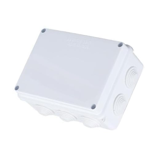 Abzweigdose aufputz, Verteilerdose außen wasserdicht IP65, Anschlussdose Elektrische Box Wasserdicht IP65, ABS Abzweigdose wasserdicht, Weiß Außengröße 150x110x70mm von Sivono