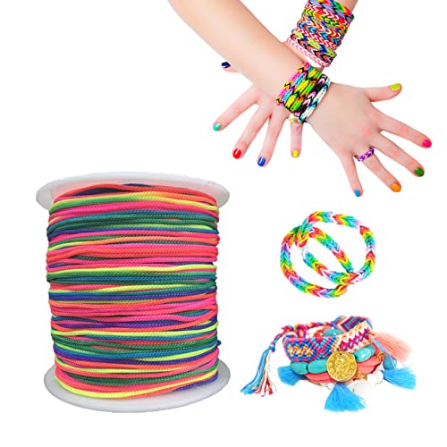 Gummiband Für Armbänder, Elastisches Band Für Armbänder,Regenbogenfaden,120m Elastisches Nylonseil, Reißfestes Schmuckband, Für DIY Handwerk Schmuckherstellung Halsketten von Sivono