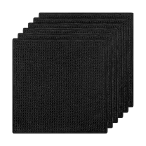 Sivono 6 Stück 20 * 20 Reinigungstücher Mikrofaser, Spüllappen schwarz, Schwarz Waffeltuch Barista Tuch Mikrofasertuch,Spültücher Spüllappen Küchenlappen Putzlappen Sivono 6 Stück 20 * 20 Reinigungstücher Mikrofaser, Spüllappen schwarz, Schwarz Waffeltuch Barista Tuch Mikrofasertuch,Spültücher Spüllappen Küchenlappen Putzlappen von Sivono