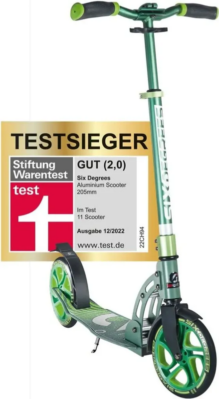 Six Degrees Aluminium Scooter Tretroller 205 Cityroller Klappbar Für Erwachsene  B-Ware von Six Degrees