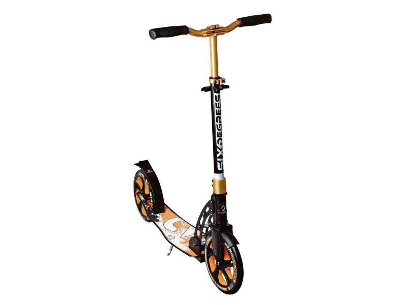 Six Degrees Aluminium Scooter Tretroller Ständer Cityroller Roller Abec 7 Gold B-Ware von Six Degrees
