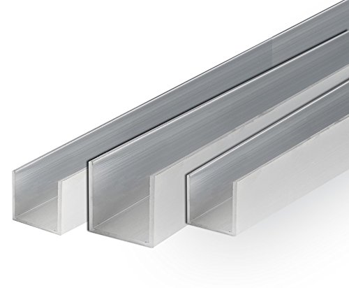Aluminium U-Profil Schiene Walzblankes Alu Profil 10x10x10x2 mm 500mm von SixBros.