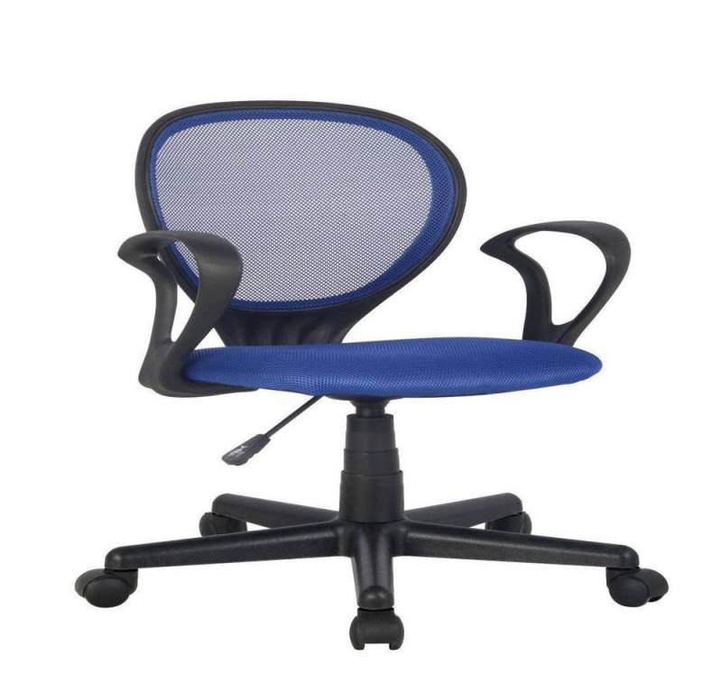 SixBros. Schreibtischstuhl Bürostuhl Blau/Schwarz - H-2408F/2059 von SixBros.