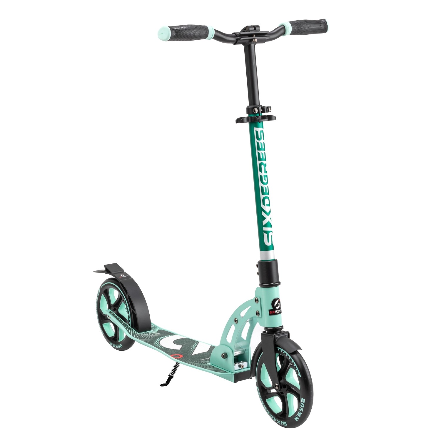 Six Degrees Aluminium Scooter mit Klappmechanismus und Ständer 205 mm Höhenverstellbar GS-Geprüft Mint Testsieger Six Degrees Aluminium Scooter mit Klappmechanismus und Ständer 205 mm Höhenverstellbar GS-Geprüft Mint Testsieger von SixDegrees