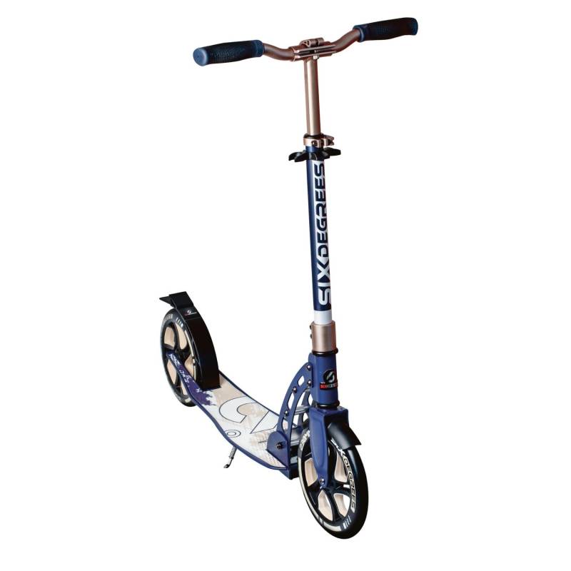 Six Degrees Aluminium Scooter mit Klappmechanismus und Ständer 230/215 mm ABEC 7 Höhenverstellbar GS-Geprüft Creme von SixDegrees