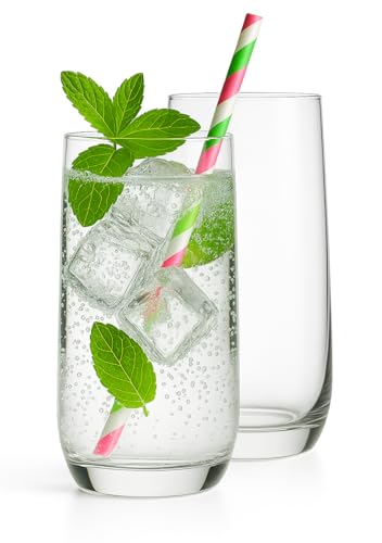Sixby (Set 6 Stück Trinkgläser - Longdrinkgläser - Wassergläser - Saftgläser 360ml Zibal - Spülmaschinenfest von Sixby