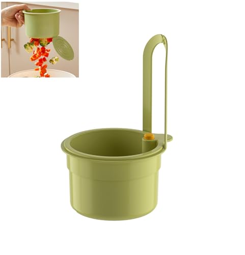 Hänge Sieb mit Klipp für küchenspüle,Abnehmbare silikon Waschbecken sieb, Multifunktionaler abflusssieb küchenspüle, für Filter Kitchen Waste and Wash Vegetables Fruits (grün) von Sixfox