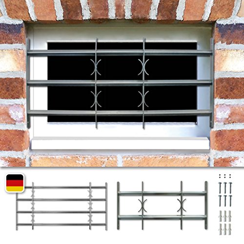 Fenstergitter Sicherheitsgitter Amsterdam ausziehbar in 9 Größen 300x700-1000 mm von Sixone