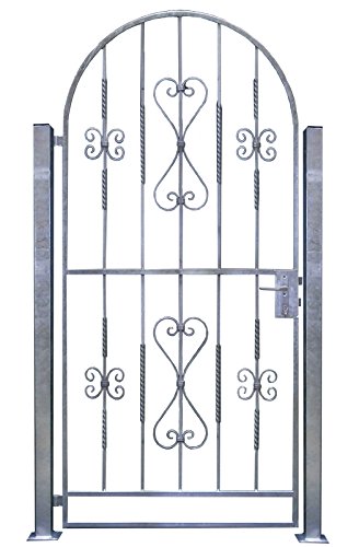 Gartentor Komplett-Set Nimbus Rundbogentor inkl. Pfosten Türgriff 960x1990 mm von SIXONE