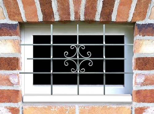 SIXONE Fenstergitter Luna 1140 x 690 mm Einbruchsschutz Sicherheitsgitter Feuerverzinkt von SIXONE