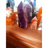 125G Fluorit Kristall Heilstein - Für Heilung Kristallturm Lila Halbpoliert von SixthsenseFinds
