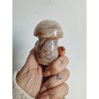 Blütenachat- Kristallheilung- Kirschblüte- Kristallpilz - Schnitzerei von SixthsenseFinds