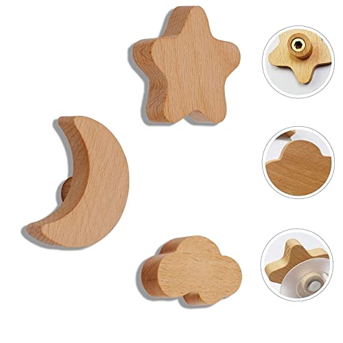 Kleiderhaken Kinder, Wandhaken, Haken Selbstklebend, Handtuchhaken, Garderobenhaken Holz, Dekorative Klebehaken aus Holz, Haken Ohne Bohren, Mehrzweckhaken Wall Mounted Hooks, Mützen, Handtaschen von Siyecioa