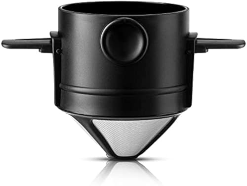 Kaffeefilter Wiederverwendbar, Kaffeefilter Edelstahl, Kaffeefilterhalter, Kaffeefilter Faltbar, Camping Kaffeefilter, Permanent Kaffeefilter, Kein Filterpapier Erforderlich Leicht zu Tragen von Siyecioa