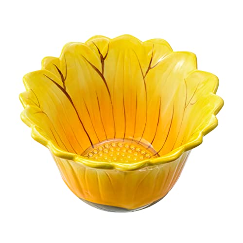 Sizikato 6-Zoll-Porzellan-Nussschale, Wohnzimmer-Süßigkeits-Schalen-Fruchtschale, Sonnenblumen-geformt von Sizikato