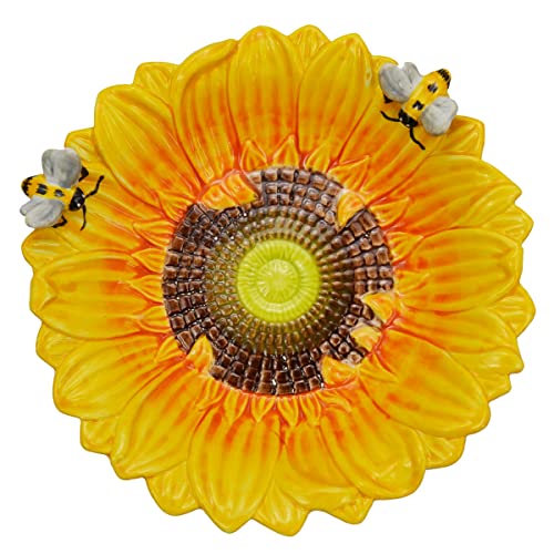 Sizikato Porzellan-Nussschale für Wohnzimmer, 15,2 cm Sonnenblumen-förmige Snackschale mit Bienenfigur Sizikato Porzellan-Nussschale für Wohnzimmer, 15,2 cm Sonnenblumen-förmige Snackschale mit Bienenfigur von Sizikato