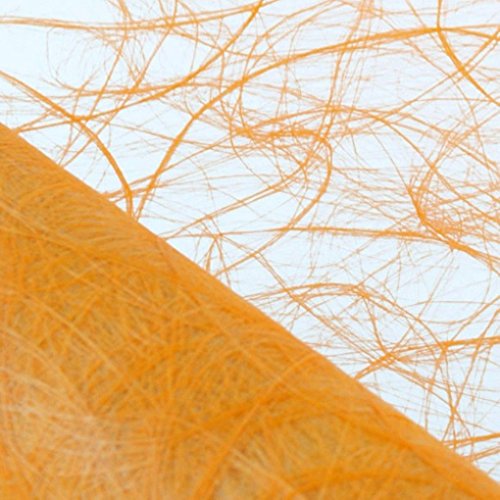Sizoweb 5m, 20m, 25m Rolle 30cm oder 20cm breit Original Tischläufer Tischband Dekoration Fest Hochzeit Geburtstag Kommunion Taufe (20m x 20cm, Orange 8195) von Sizoweb