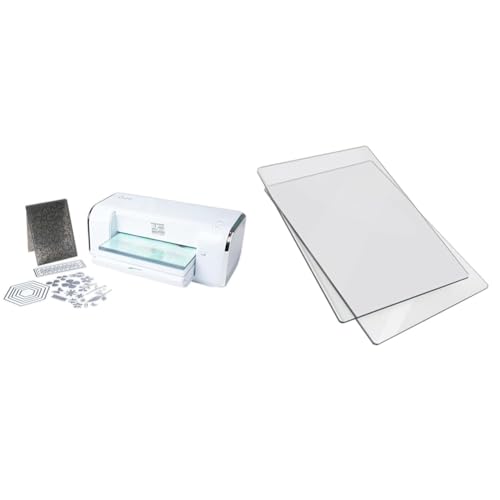 Big Shot Switch Plus Starterkit weiß - EU-Version & 655093 Standard-Schneidpläne, 1 Paar, Kunststoff, 22.2 x 15.5 x 0.3cm von Sizzix