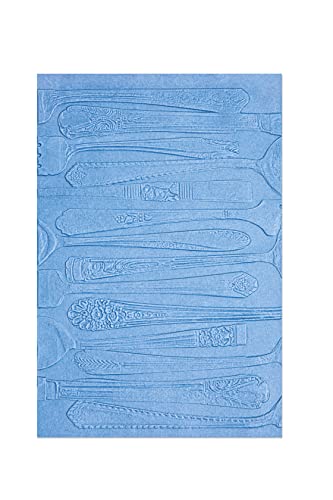 Sizzix 3-D Textured Impressions Embossing Folder Silverware von Eileen Hull | 666047 | Kapitel 4 2022 Emboss, Papier, Grey, One Size Sizzix 3-D Textured Impressions Embossing Folder Silverware von Eileen Hull | 666047 | Kapitel 4 2022 Emboss, Papier, Grey, One Size von Sizzix