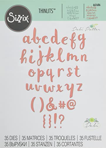 Sizzix Thinlits Stanzschablonen 661686, Kleines Alphabet, 38Stk, eine Größe, Steel, silver, 2.2cm x 1.9cm - 0.3cm x 0.3cm Sizzix Thinlits Stanzschablonen 661686, Kleines Alphabet, 38Stk, eine Größe, Steel, silver, 2.2cm x 1.9cm - 0.3cm x 0.3cm von Sizzix