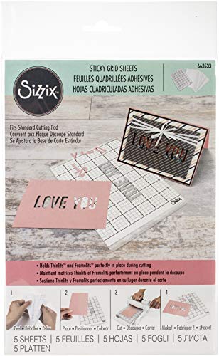 "Sizzix Klebrige Rasterplatten 6 """"x 8 1/2"""" 5er Pack""" von Sizzix