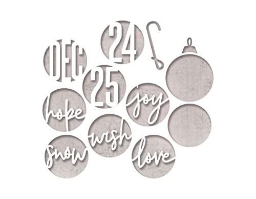 Sizzix 664205 Circle Words, Christmas by Tim Holtz Stanzschablonen, Mehrfarben, Einheitsgröße von Sizzix