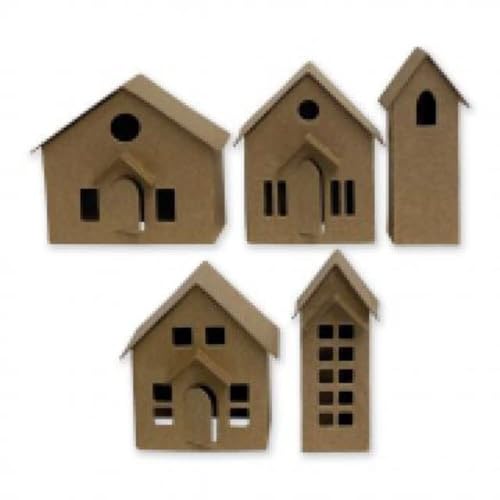 Sizzix 664741 Thinlits Stanzschablonen, Papier Village von Tim Holtz, 16 Stück Sizzix 664741 Thinlits Stanzschablonen, Papier Village von Tim Holtz, 16 Stück von Sizzix