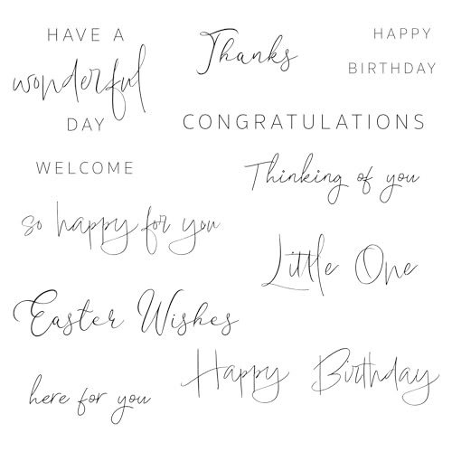 Transparentes Stempelset, 13 Stück, Daily Sentiments von Lisa Jones Transparentes Stempelset, 13 Stück, Daily Sentiments von Lisa Jones von Sizzix