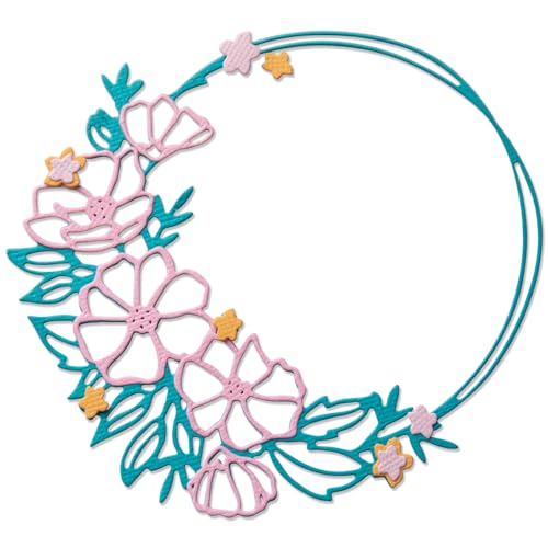 Sizzix 666522 Thinlits Stanzschablonen, rund, Blumenmuster, Kunststoff Papier, Silver, One Size Sizzix 666522 Thinlits Stanzschablonen, rund, Blumenmuster, Kunststoff Papier, Silver, One Size von Sizzix