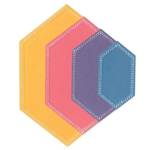 Sizzix Framelits Stanzschablonen-Set – genähte Sechsecke von Stacey Park Sizzix Framelits Stanzschablonen-Set – genähte Sechsecke von Stacey Park von Sizzix