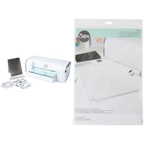 Sizzix Big Shot Switch Plus Starterkit weiß - EU-Version & Big Shot Switch Plus Zubehör-Schneidpads, 1 Paar, Standard, 664859, Papier Polycarbonat (PC), multicolor, Einheitsgröße von Sizzix