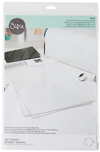 Sizzix Big Shot Switch Plus Zubehör-Schneidpads, 1 Paar, Standard, 664859, Papier Polycarbonat (PC), multicolor, Einheitsgröße von Sizzix