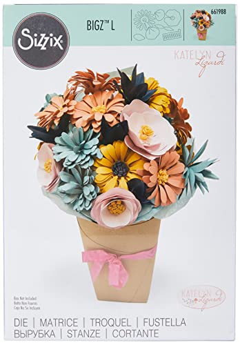 Sizzix Bigz L Stanzschablone-Blumenbund von Katelyn Lizardi, Stahl/Holz/Plastik, Mehrfarbig, 24.1 x 15.4 x 1.9 cm von Sizzix