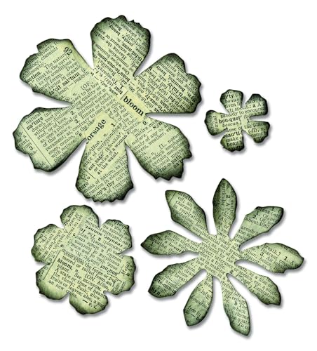 Sizzix Bigz Stanze "Tattered" Florals von Tim Holtz, Mehrfarbig von Sizzix