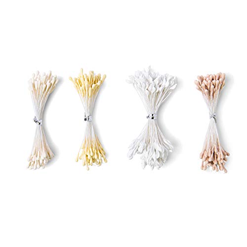 Sizzix Blütenstaubblätter 664614, Weiß/Cremefarben, 400 STK, 3 Verschiedene Größen, Mehrfarben, Einheitsgröße von Sizzix