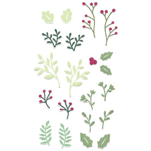 Sizzix Framelits Stanzschablonen-Set Happy Holly Days #2 von Catherine Pooler, Silber von Sizzix