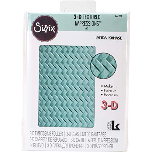 Sizzix 661261 Gewebt von Lynda Kanase 3D Tief Prägemappe, Plastik, Mehrfarbig, 17.89 x 12.2 x 0.4 cm von Sizzix