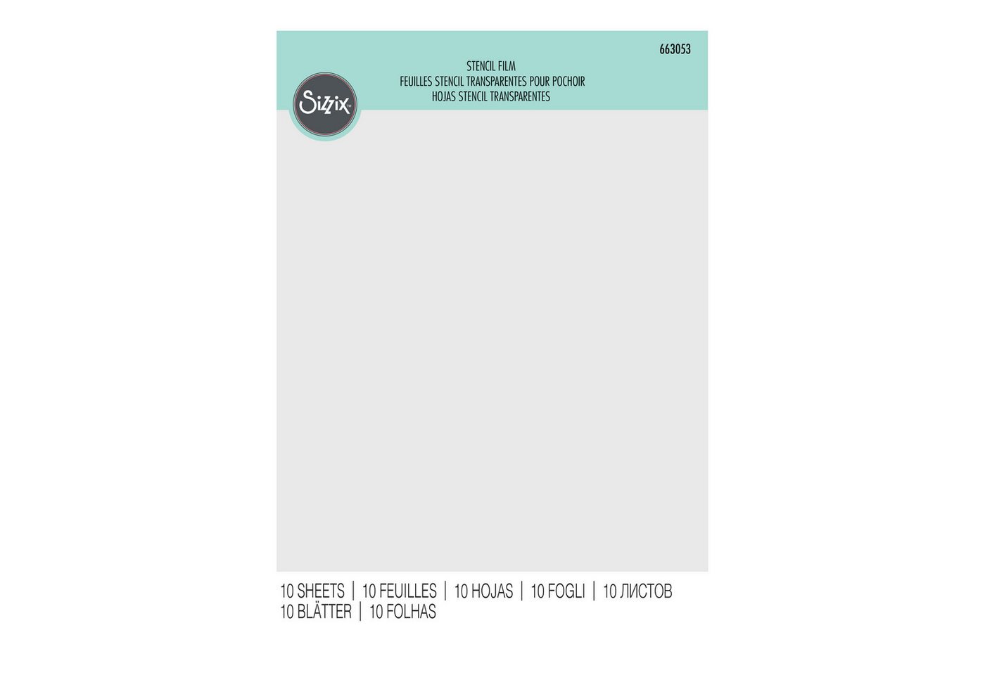 Sizzix Motivschablone Schablonenfolie, DIN A4 10 Folien Sizzix Motivschablone Schablonenfolie, DIN A4 10 Folien von Sizzix