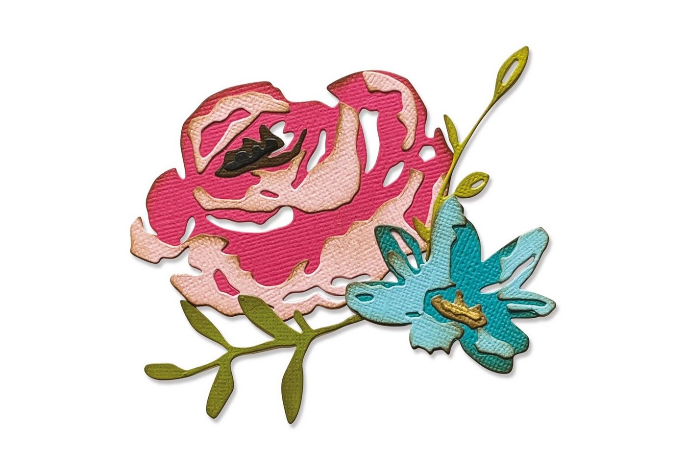 Sizzix Motivschablone Brushstroke Flowers #4 by Tim Holtz, 4 Teile Sizzix Motivschablone Brushstroke Flowers #4 by Tim Holtz, 4 Teile von Sizzix