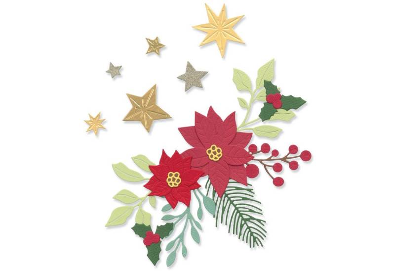 Sizzix Motivschablone Festive Foliage, 14 Teile von Sizzix