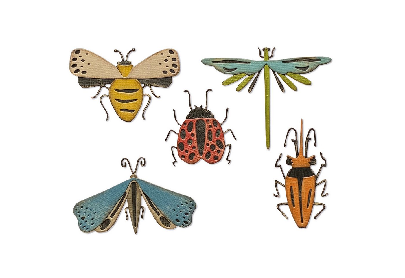 Sizzix Motivschablone Funky Insects by Tim Holtz, 5 Teile von Sizzix