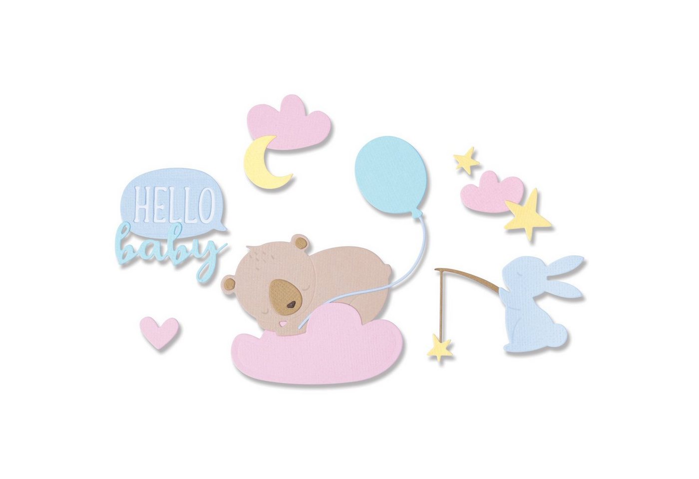 Sizzix Motivschablone Hello Baby, 12 Teile Sizzix Motivschablone Hello Baby, 12 Teile von Sizzix