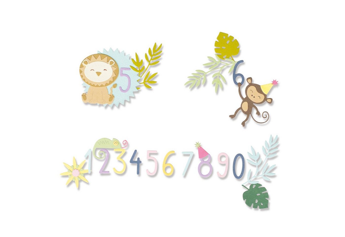Sizzix Motivschablone Jungle Fun, 11 Teile Sizzix Motivschablone Jungle Fun, 11 Teile von Sizzix