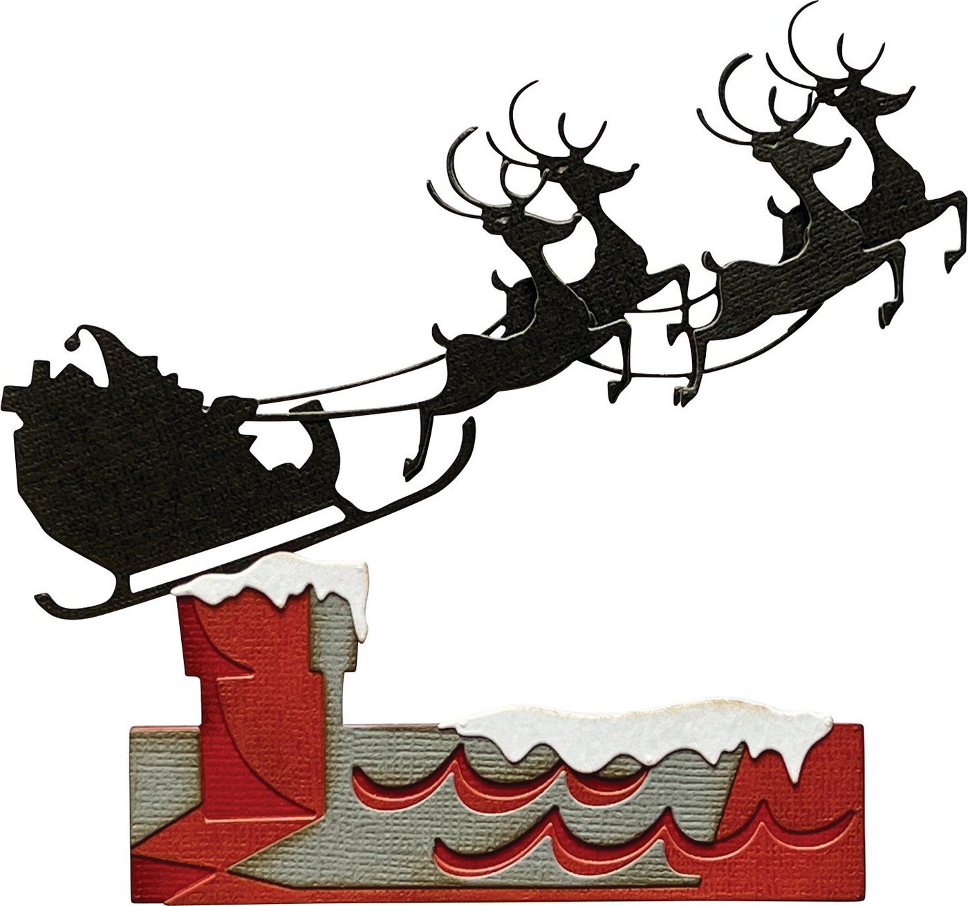 Sizzix Motivschablone Reindeer Sleigh by Tim Holtz, 8 Teile von Sizzix