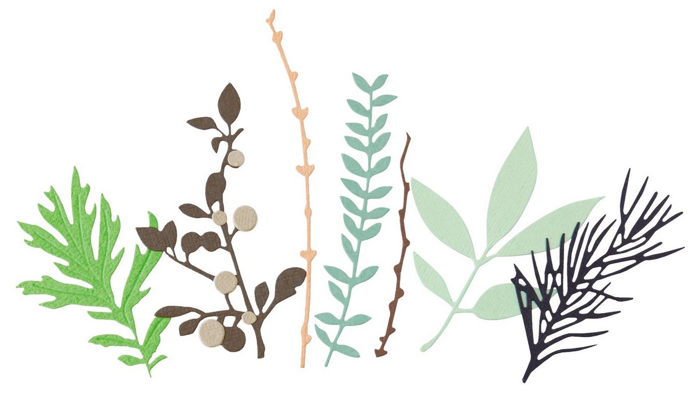 Sizzix Motivschablone Stanzschablone Hidden Leaves, 9 Teile Sizzix Motivschablone Stanzschablone Hidden Leaves, 9 Teile von Sizzix