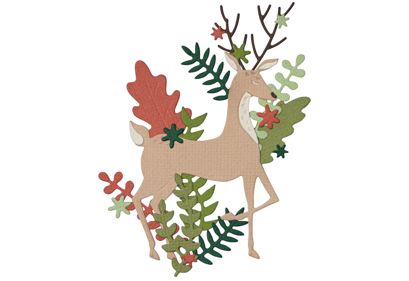 Sizzix Motivschablone Thinlits Delightful Deer, 19 Teile von Sizzix