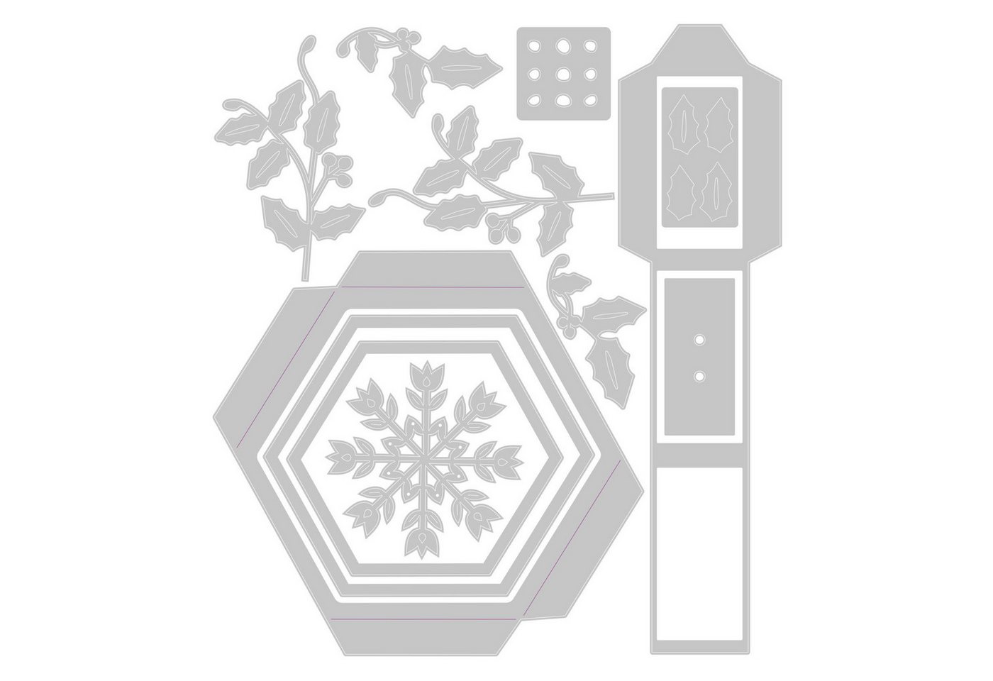 Sizzix Motivschablone Thinlits Stanzschablone Hanging Ornament Box by Ca, 12 Teile Sizzix Motivschablone Thinlits Stanzschablone Hanging Ornament Box by Ca, 12 Teile von Sizzix