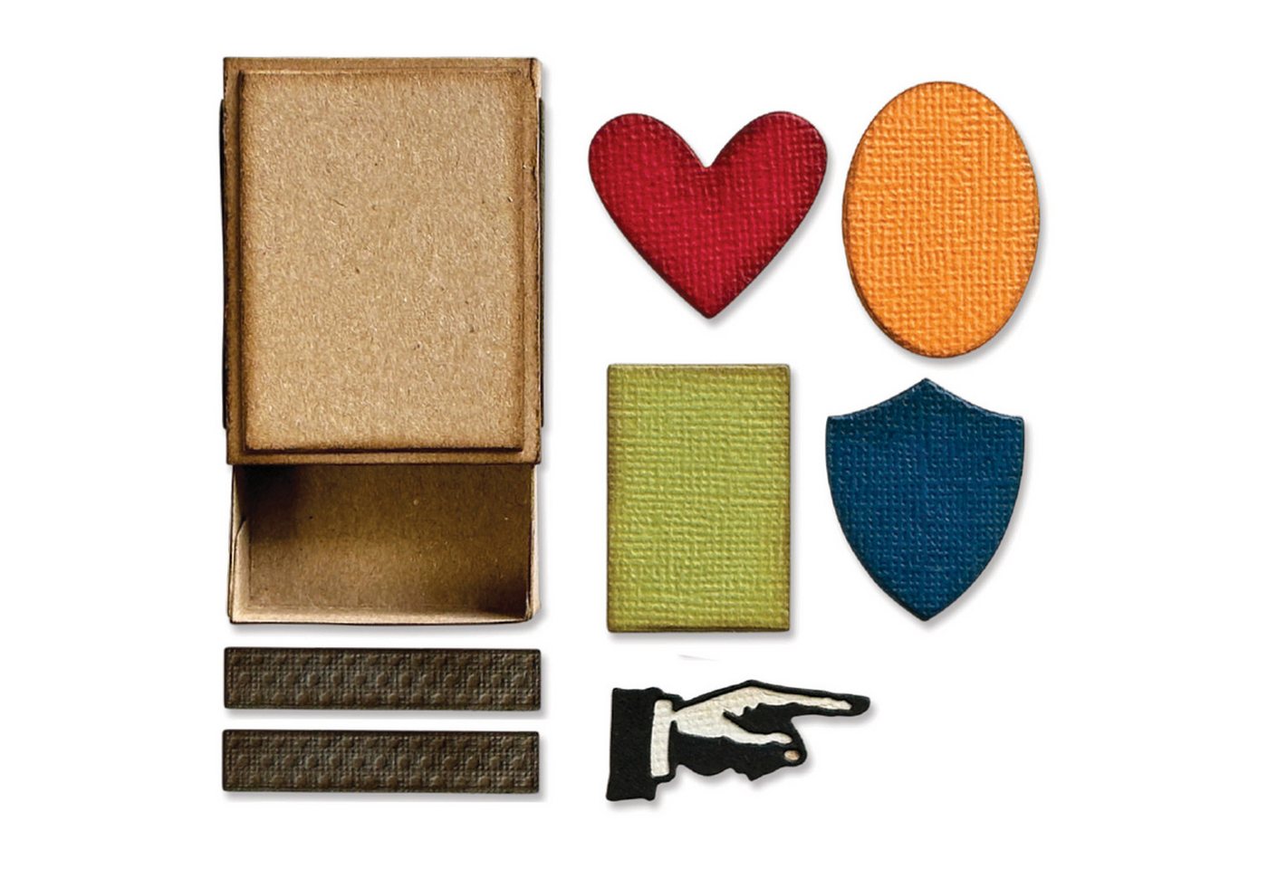 Sizzix Motivschablone Thinlits Stanzschablone Matchbox by Tim Holtz, 10 Teile Sizzix Motivschablone Thinlits Stanzschablone Matchbox by Tim Holtz, 10 Teile von Sizzix