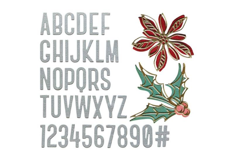Sizzix Motivschablone Thinlits Stanzschablone Vault Seasonal Sketch by T, 43 Teile von Sizzix